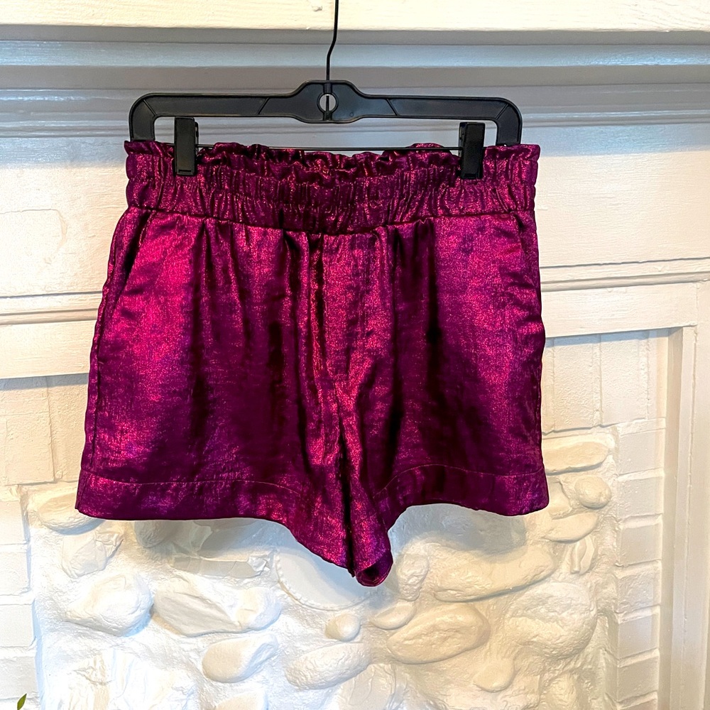 NWT Shimmery High Waist Pink Shorts